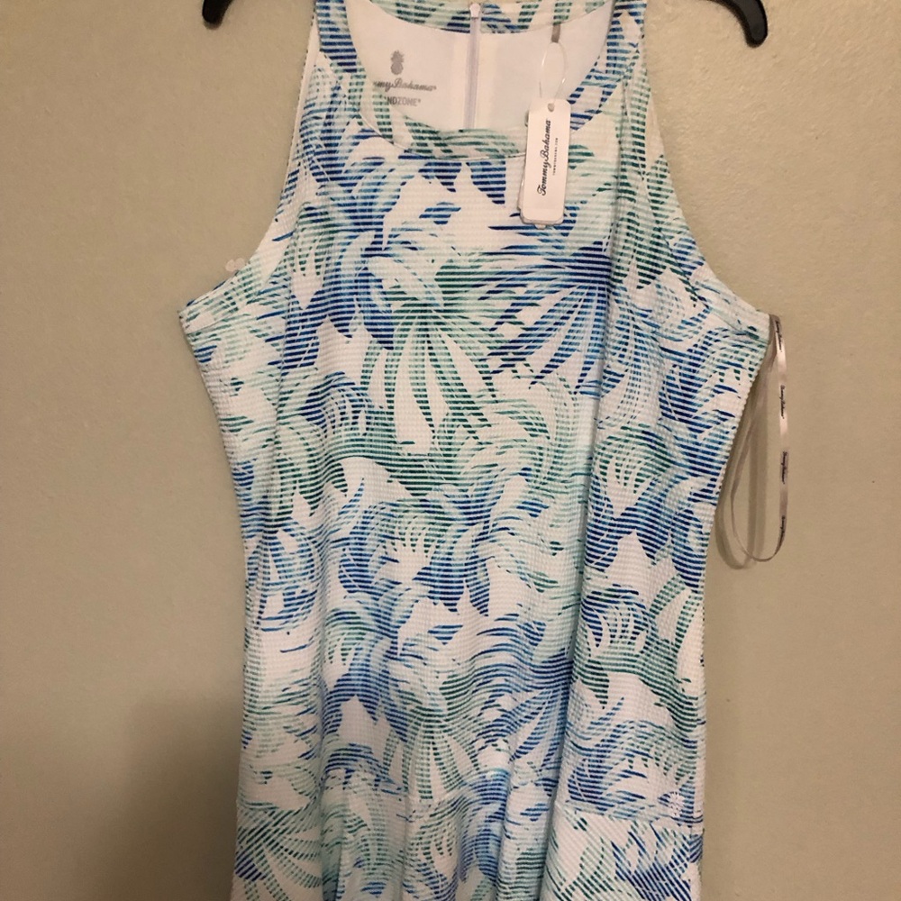 Tommy Bahama Blue and Green IslandZone Tennis Dress